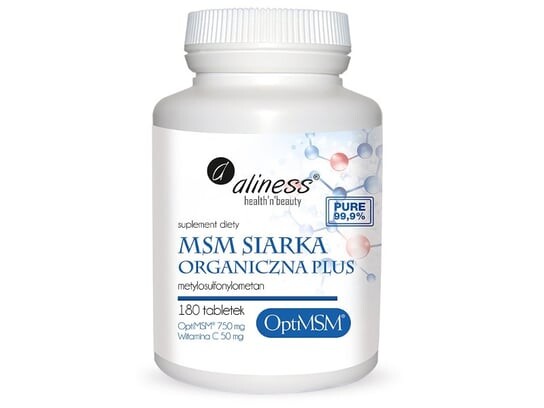 Aliness, Органическая сера Opti MSM, 180 таблеток
Aliness, Органическая сера Opti MSM, 180 таблеток