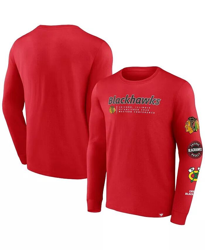 Футболка мужская красная Chicago Blackhawks Strike the Goal с длинным рукавом Fanatics
Футболка мужская красная Chicago Blackhawks Strike the Goal с длинным рукавом Fanatics
