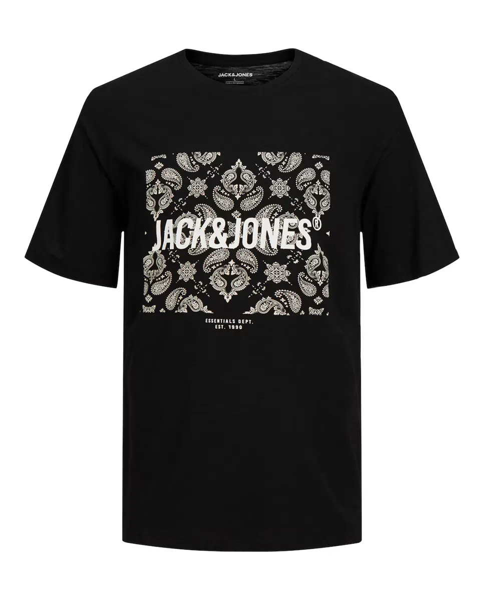 Мужская футболка с коротким рукавом и принтом спереди для мужчин Jack & Jones, черный
Мужская футболка с коротким рукавом и принтом спереди для мужчин Jack & Jones, черный