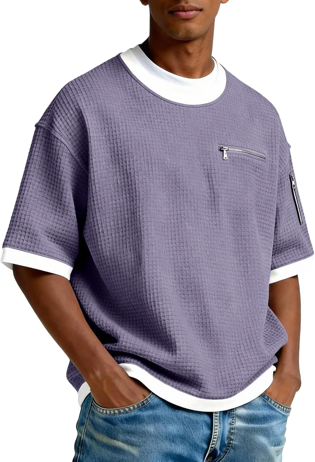 Футболка для мужчин Waffle с карманом на молнии hayudier
Футболка для мужчин Waffle с карманом на молнии hayudier