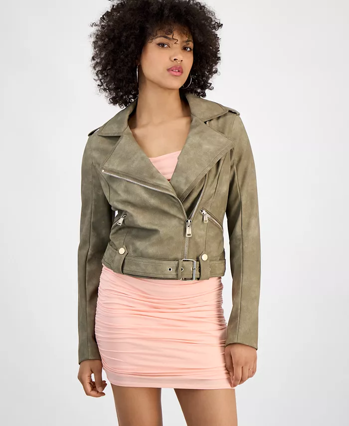 Женская байкерская куртка Concetta из искусственной кожи GUESS, зеленый 
Женская байкерская куртка Concetta из искусственной кожи GUESS, зеленый