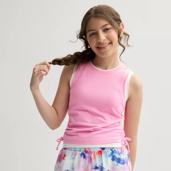 Многослойный топ с затяжкой для девочек 7-16 лет Tek Gear, цвет pink sandal 
Многослойный топ с затяжкой для девочек 7-16 лет Tek Gear, цвет pink sandal