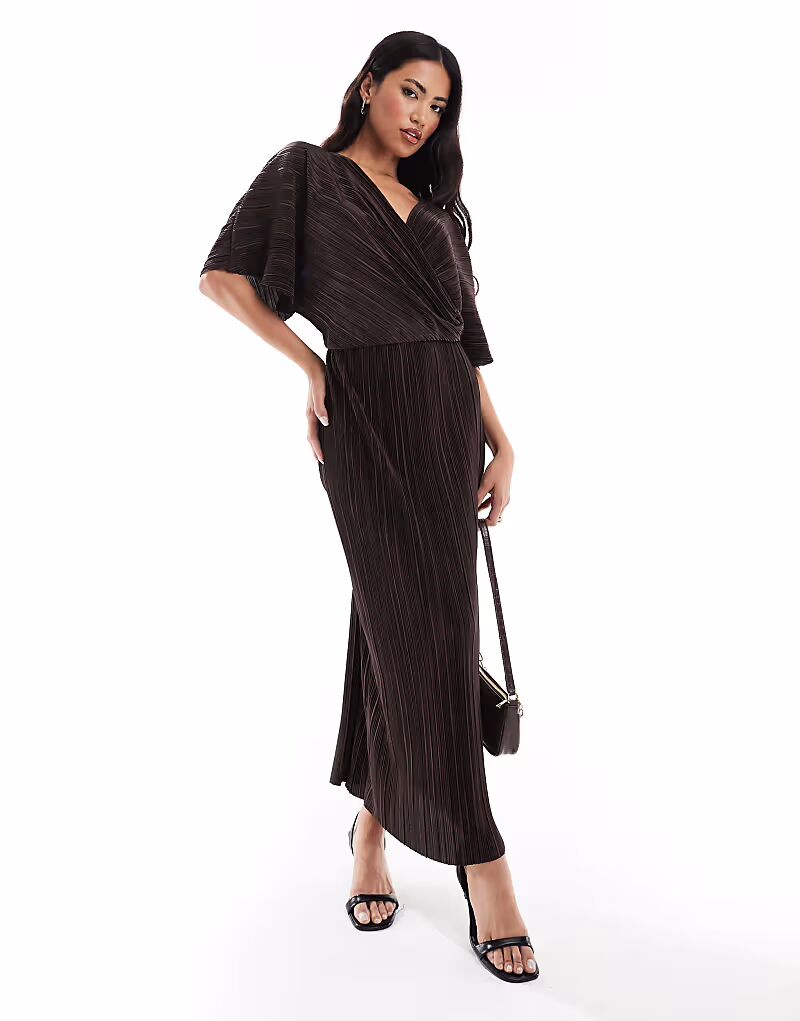 Платье миди ASOS DESIGN с плиссированной юбкой и запахом спереди шоколадного цвета
Платье миди ASOS DESIGN с плиссированной юбкой и запахом спереди шоколадного цвета