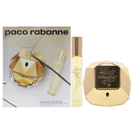 Paco Rabanne Lady Million For Women 2 Pc Gift Set 2.7Oz Edp Spray 0.68Oz Edp Travel Spray
Paco Rabanne Lady Million For Women 2 Pc Gift Set 2.7Oz Edp Spray 0.68Oz Edp Travel Spray