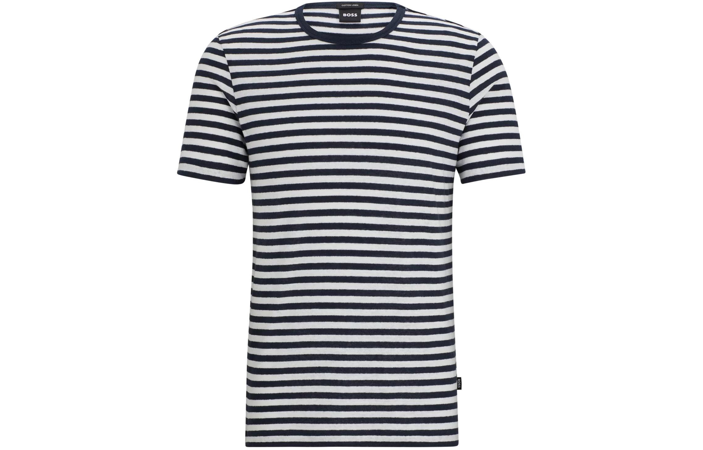 Футболка Boss Striped Cotton linen HUGO BOSS, темно-синий
Футболка Boss Striped Cotton linen HUGO BOSS, темно-синий