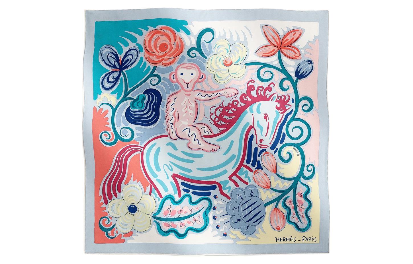 Шёлковый платок женский синий HERMES
Шёлковый платок женский синий HERMES