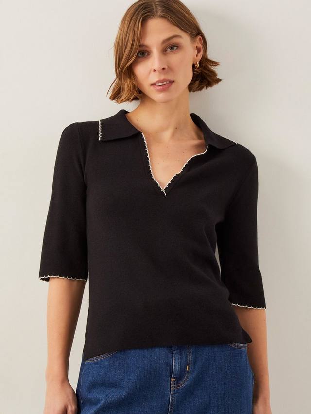 Джемпер с контрастной отделкой воротника ciara Monsoon, черный
Джемпер с контрастной отделкой воротника ciara Monsoon, черный