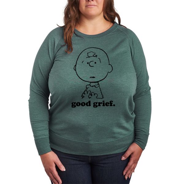 Футболка большого размера с длинными рукавами из французского трикотажа "Peanuts Charlie Brown Good Gright Face" Licensed Character, зеленый
Футболка большого размера с длинными рукавами из французского трикотажа "Peanuts Charlie Brown Good Gright Face" Licensed Character, зеленый