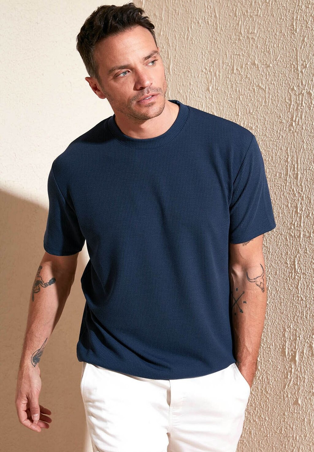 Простая футболка REGULAR FIT Buratti, темно-синий 
Простая футболка REGULAR FIT Buratti, темно-синий