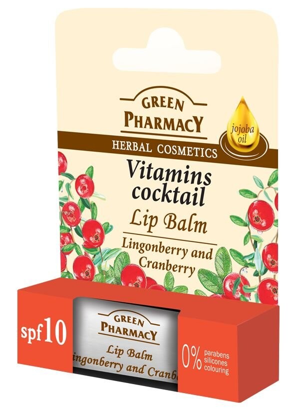 Зеленая Аптека, Бальзам для губ, Бальзам для губ «Витаминный коктейль», SPF 10, 3,6 г Green Pharmacy
Зеленая Аптека, Бальзам для губ, Бальзам для губ «Витаминный коктейль», SPF 10, 3,6 г Green Pharmacy