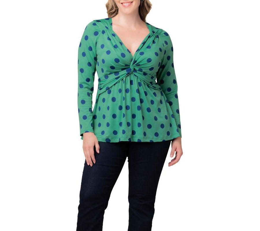 Топ с длинными рукавами Abigail больших размеров Kiyonna, Green polka dot
Топ с длинными рукавами Abigail больших размеров Kiyonna, Green polka dot