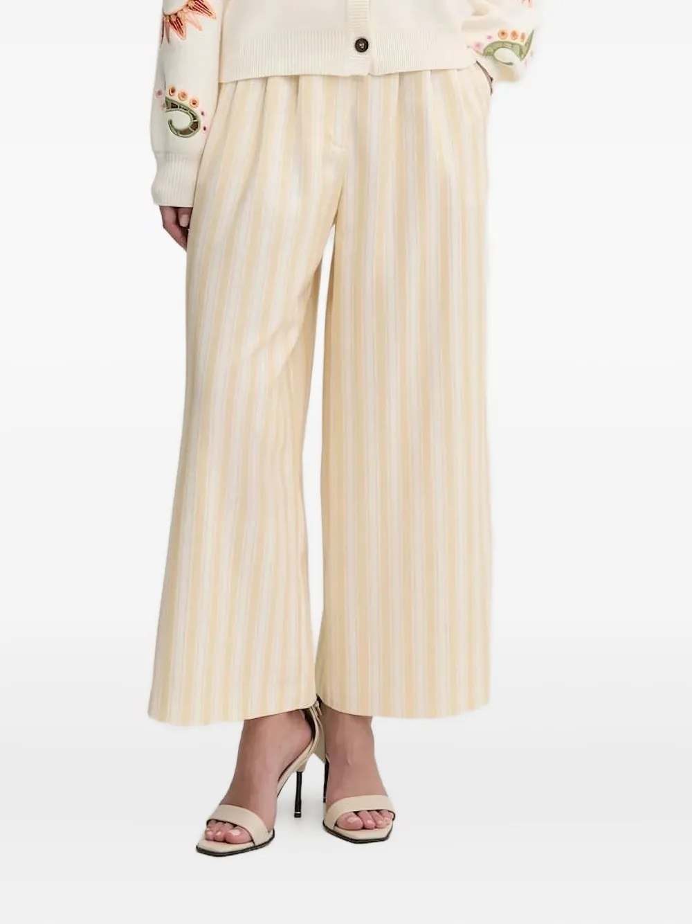 Полосатые брюки со складками NEVER FULLY DRESSED, желтый
Полосатые брюки со складками NEVER FULLY DRESSED, желтый