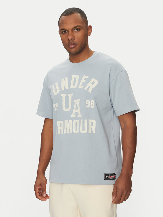 Футболка оверсайз Heavyweight Varsity 1390179 Under Armour, голубой 
Футболка оверсайз Heavyweight Varsity 1390179 Under Armour, голубой