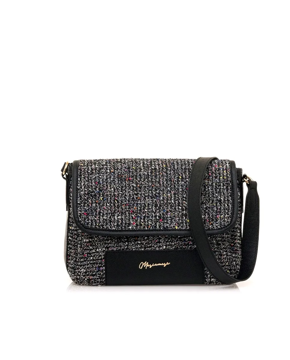 Женская сумка-бандо из плетеной ткани с клапаном Mariamare, черный
Женская сумка-бандо из плетеной ткани с клапаном Mariamare, черный