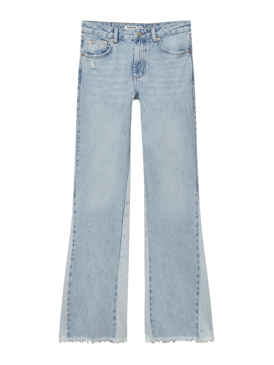 Широкие джинсы Pull&Bear, пастельно-синий/светло-голубой 
Широкие джинсы Pull&Bear, пастельно-синий/светло-голубой