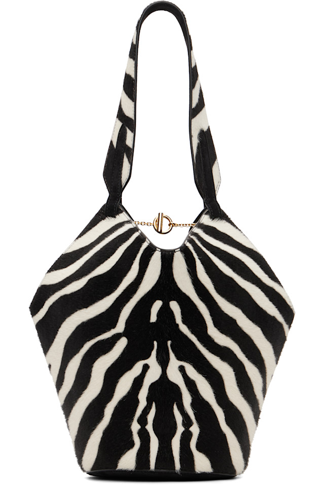 Khaite Мини-Сумка-Тоут в черно-белом цвете с изображением лотоса
Khaite Мини-Сумка-Тоут в черно-белом цвете с изображением лотоса