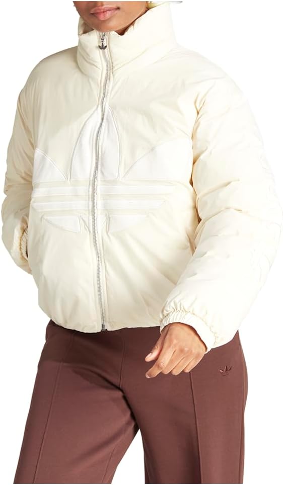 adidas Женская куртка с логотипом Атлетик Аутдор Кэжуал в бежевом цвете, Off-white 
adidas Женская куртка с логотипом Атлетик Аутдор Кэжуал в бежевом цвете, Off-white