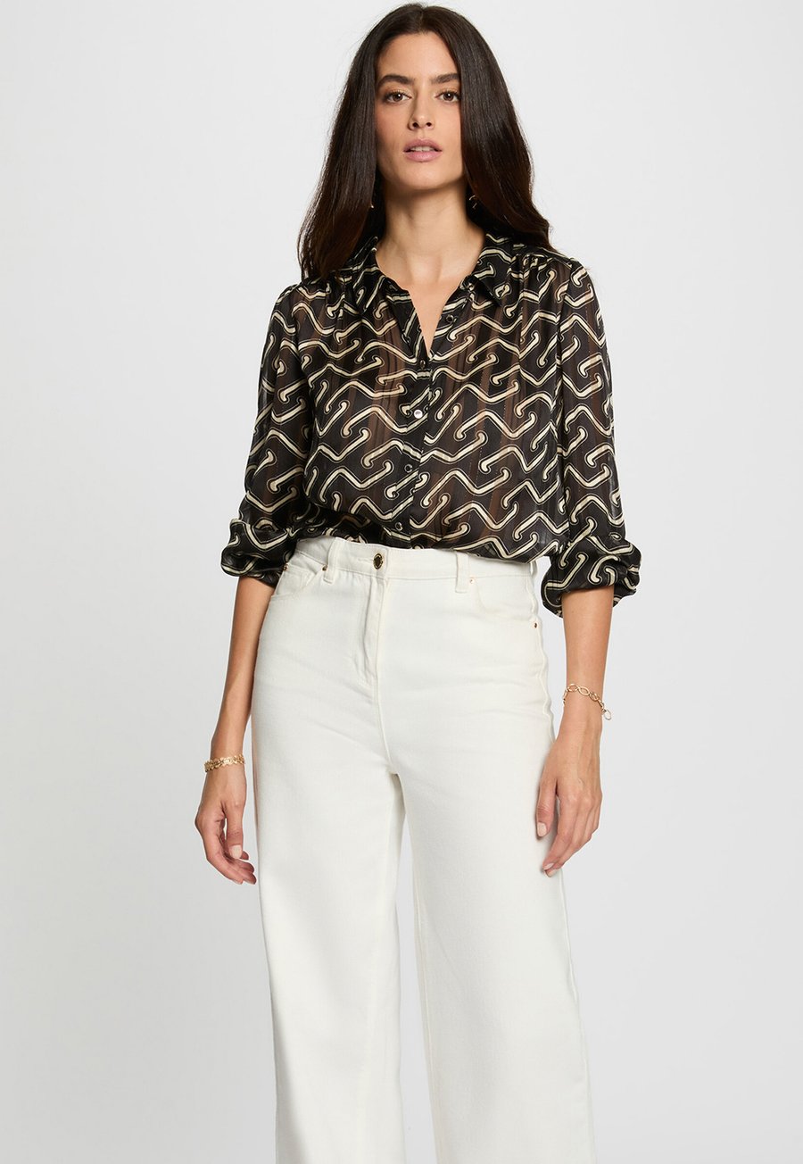 Блуза Morgan Button-down blouse, Black Beige/Black
Блуза Morgan Button-down blouse, Black Beige/Black