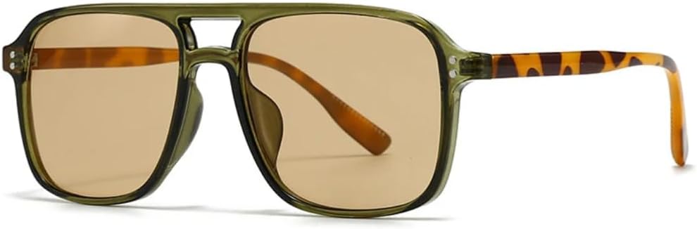 Мужские солнцезащитные очки в стиле ретро с двойной перемычкой и заклепками, модные женские очки желто-голубого цвета с защитой от УФ-излучения UV400 UUPTTPL, Green Leopard Tea
Мужские солнцезащитные очки в стиле ретро с двойной перемычкой и заклепками, модные женские очки желто-голубого цвета с защитой от УФ-излучения UV400 UUPTTPL, Green Leopard Tea