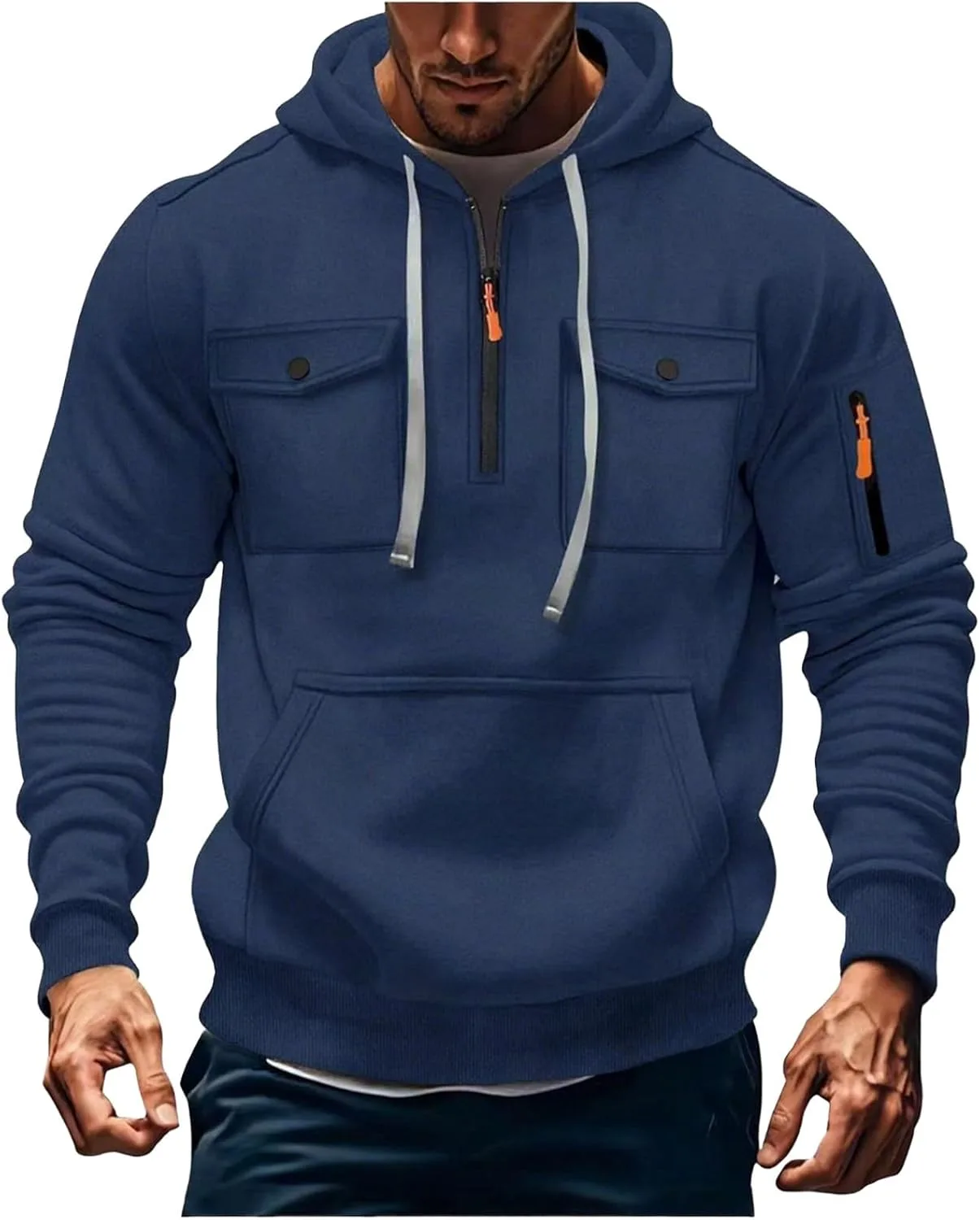 Мужская флисовая толстовка с капюшоном и карманами Xiaojmake
Мужская флисовая толстовка с капюшоном и карманами Xiaojmake