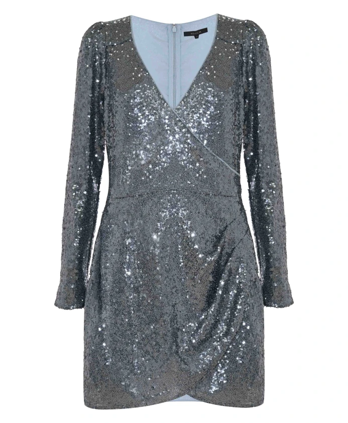 Мини Платье с пайетками и драпированными деталями Kocca, серый
Мини Платье с пайетками и драпированными деталями Kocca, серый