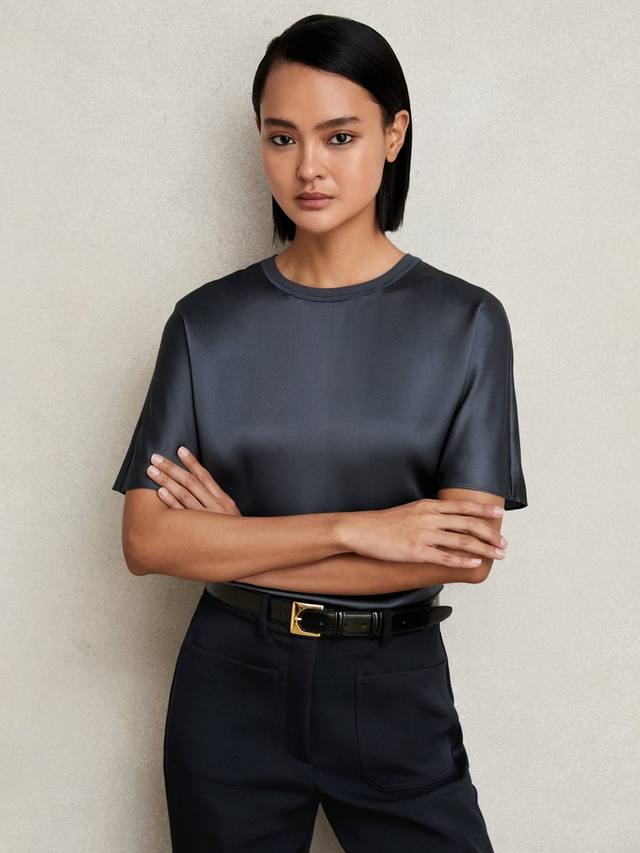 Футболка Lena из чистого шелка Reiss, Blue
Футболка Lena из чистого шелка Reiss, Blue