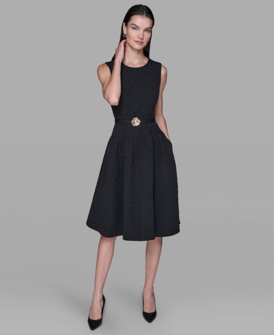 Женское миди-платье с цветочным принтом, круглым вырезом и поясом KARL LAGERFELD PARIS, Black
Женское миди-платье с цветочным принтом, круглым вырезом и поясом KARL LAGERFELD PARIS, Black