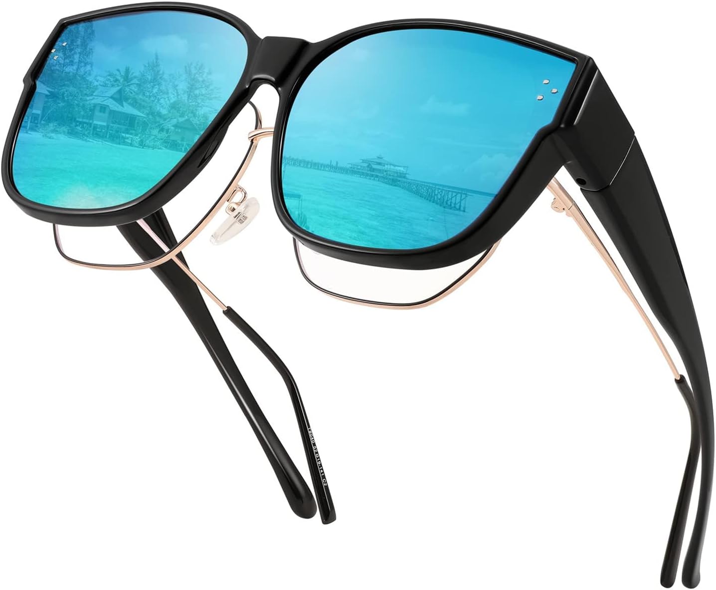 FEISEDY Поляризованные солнцезащитные очки для женщин и мужчин, размер XXL, увеличенный квадратный «кошачий глаз», модные, надеваются поверх очков, B2849, Black Frame & Blue Mirrored Lens
FEISEDY Поляризованные солнцезащитные очки для женщин и мужчин, размер XXL, увеличенный квадратный «кошачий глаз», модные, надеваются поверх очков, B2849, Black Frame & Blue Mirrored Lens