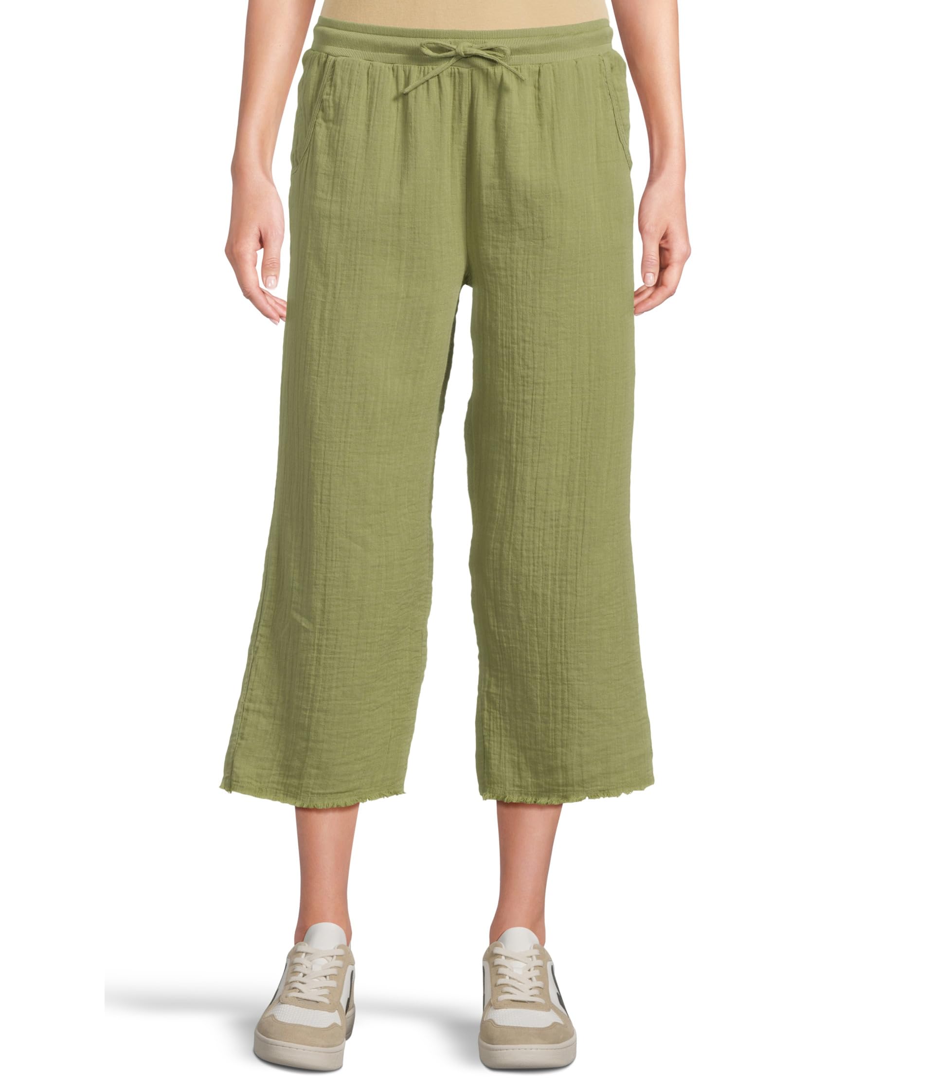 Брюки Mod-o-doc Ribbed Waist Midi Pants, Faded Fennel 
Брюки Mod-o-doc Ribbed Waist Midi Pants, Faded Fennel