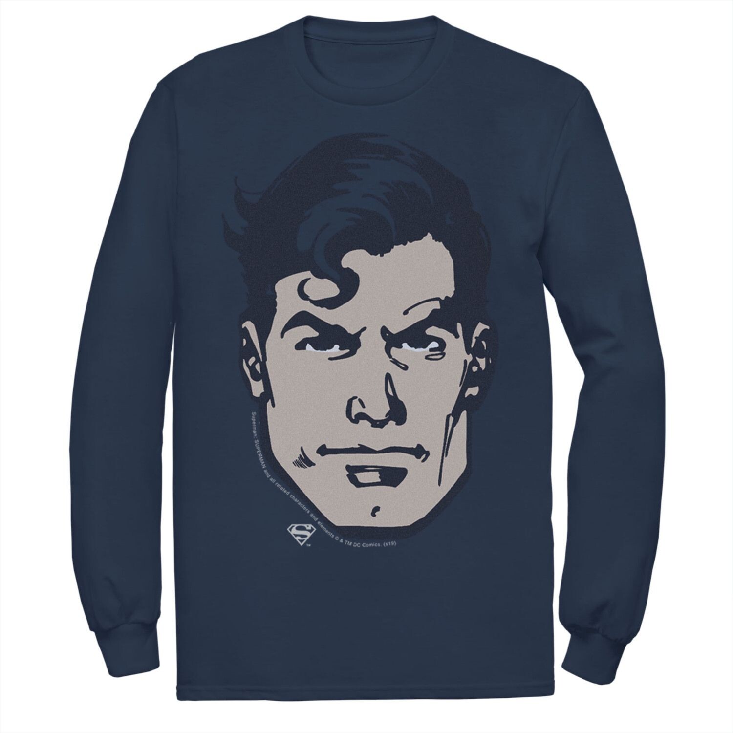 Мужская футболка с портретом Супермена DC Comics с большой грудью 
Мужская футболка с портретом Супермена DC Comics с большой грудью