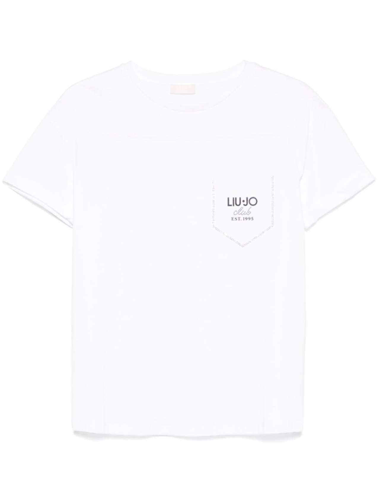 Футболка со стразами LIU JO, белый 
Футболка со стразами LIU JO, белый