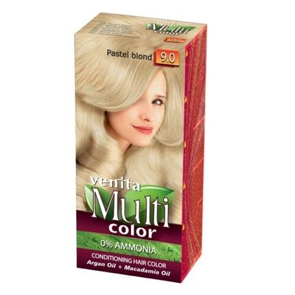 Краска для волос VENITA MultiColor Hair Care 9.0 Пастельный блондин 
Краска для волос VENITA MultiColor Hair Care 9.0 Пастельный блондин
