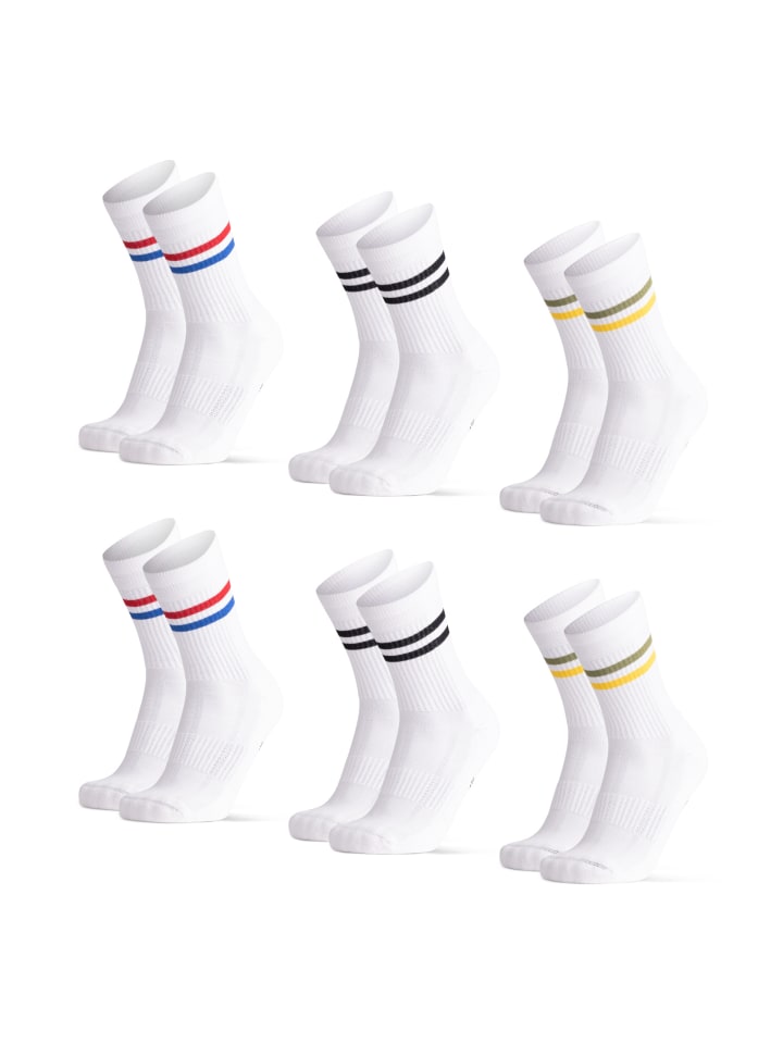 DANISH ENDURANCE Теннисные носки Socks Tennis Crew в черно-зелено-желто-красно-синих полосках
DANISH ENDURANCE Теннисные носки Socks Tennis Crew в черно-зелено-желто-красно-синих полосках