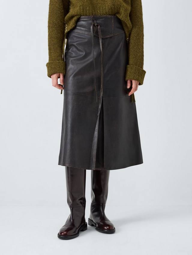 Юбка миди из натуральной состаренной кожи с завязкой спереди John Lewis x REJINA PYO, Brown
Юбка миди из натуральной состаренной кожи с завязкой спереди John Lewis x REJINA PYO, Brown