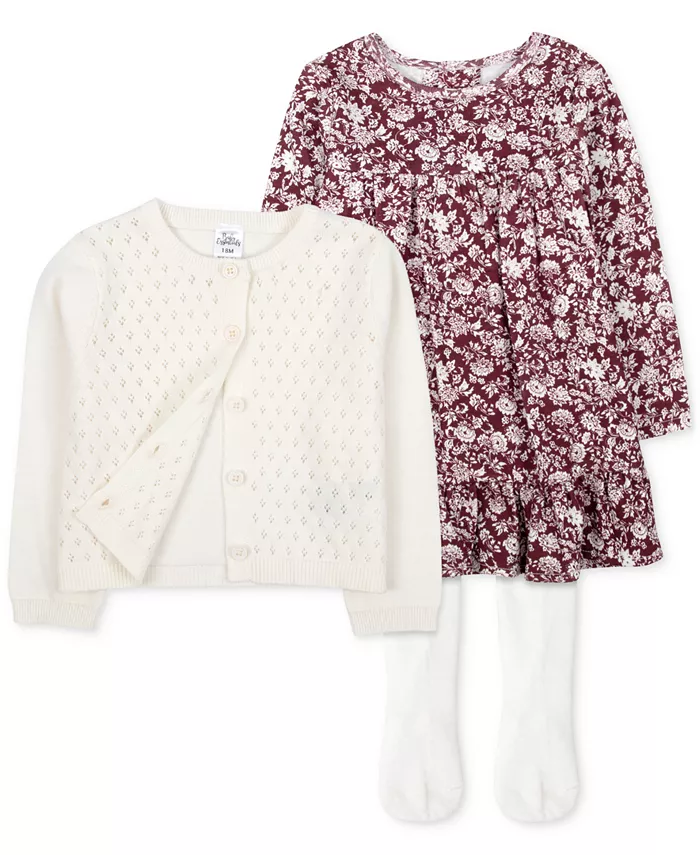 Кардиган, платье и колготки с носочками для девочек, комплект из 3 предметов Baby Essentials
Кардиган, платье и колготки с носочками для девочек, комплект из 3 предметов Baby Essentials