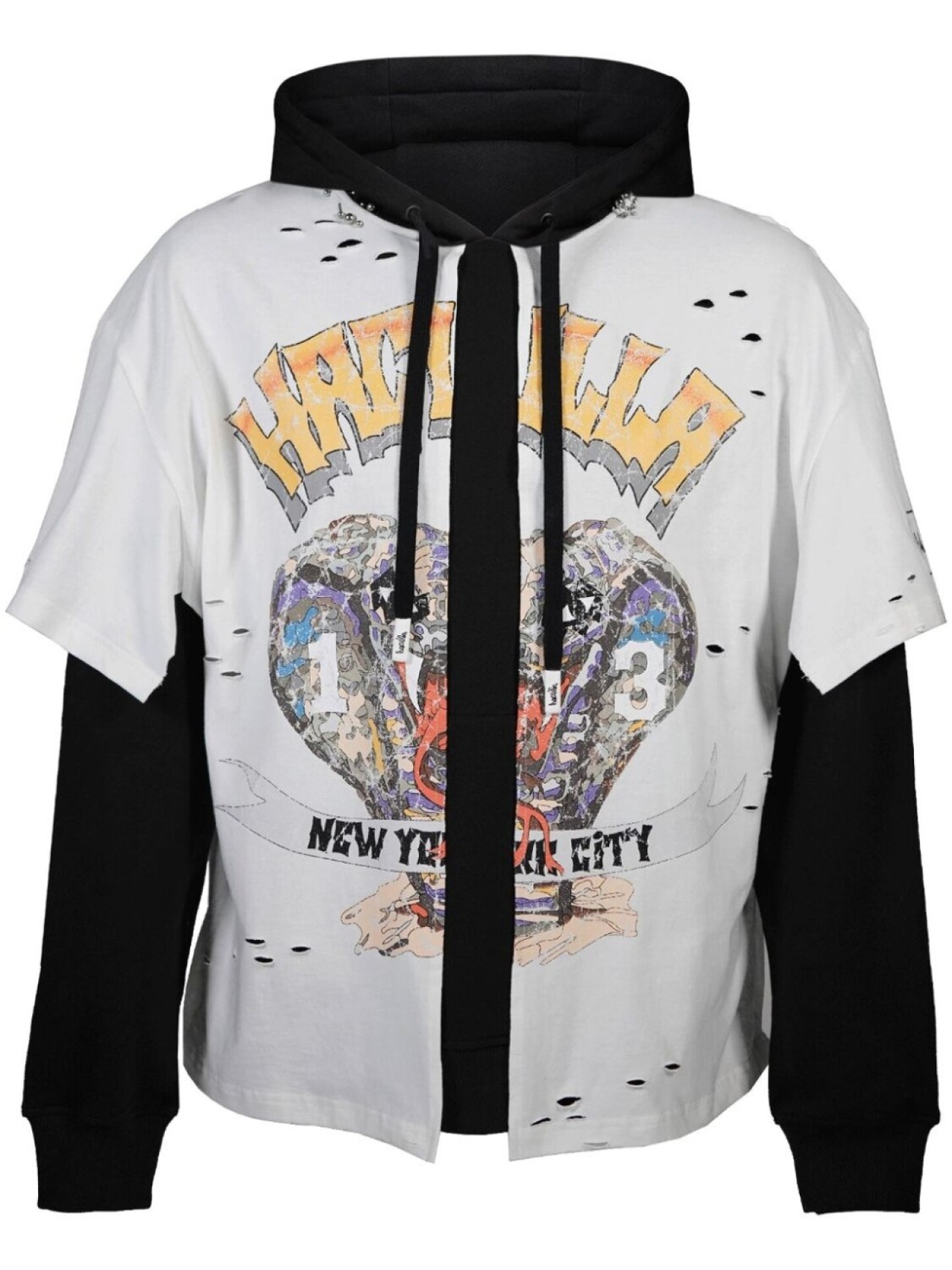 Haculla многослойное худи King Cobra, белый 
Haculla многослойное худи King Cobra, белый