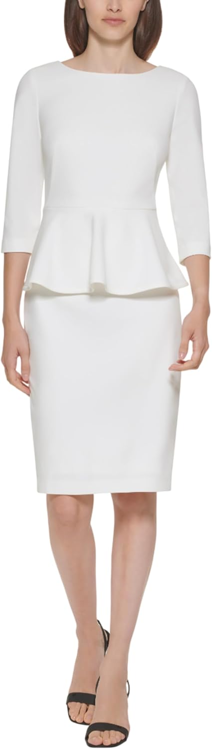 Женское рабочее платье Calvin Klein с баской и рукавами 3/4, Cream
Женское рабочее платье Calvin Klein с баской и рукавами 3/4, Cream