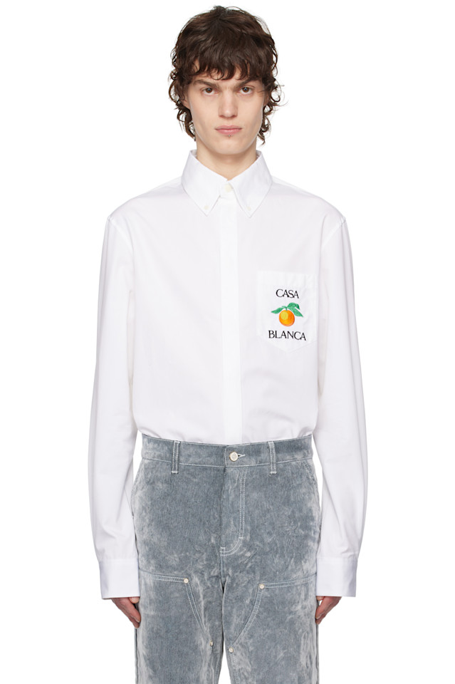 Вышитая оранжевая рубашка Oxford Casablanca, белый
Вышитая оранжевая рубашка Oxford Casablanca, белый