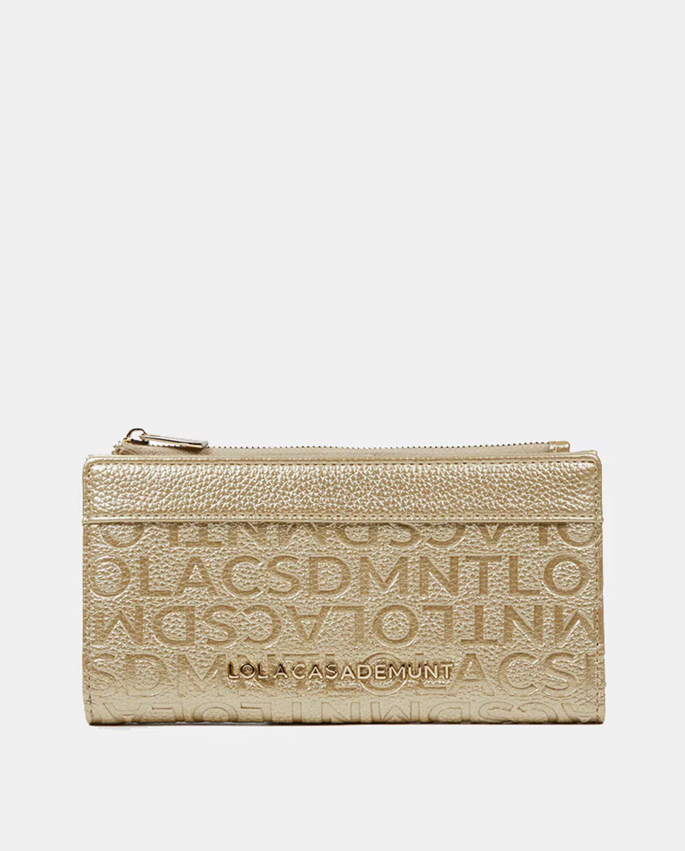 Кошелек с эффектом кожи и монограммой Lola Casademunt, золотой
Кошелек с эффектом кожи и монограммой Lola Casademunt, золотой