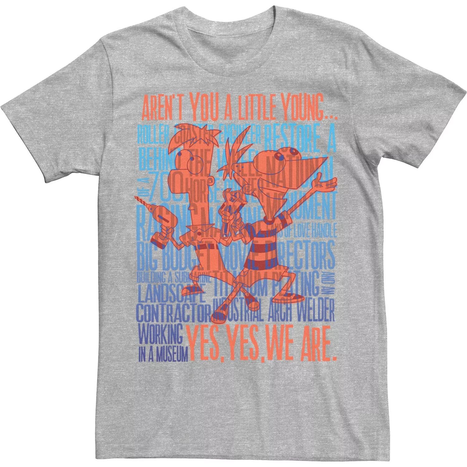 Мужская футболка с плакатом Disney Phineas And Ferb Little Young Licensed Character
Мужская футболка с плакатом Disney Phineas And Ferb Little Young Licensed Character