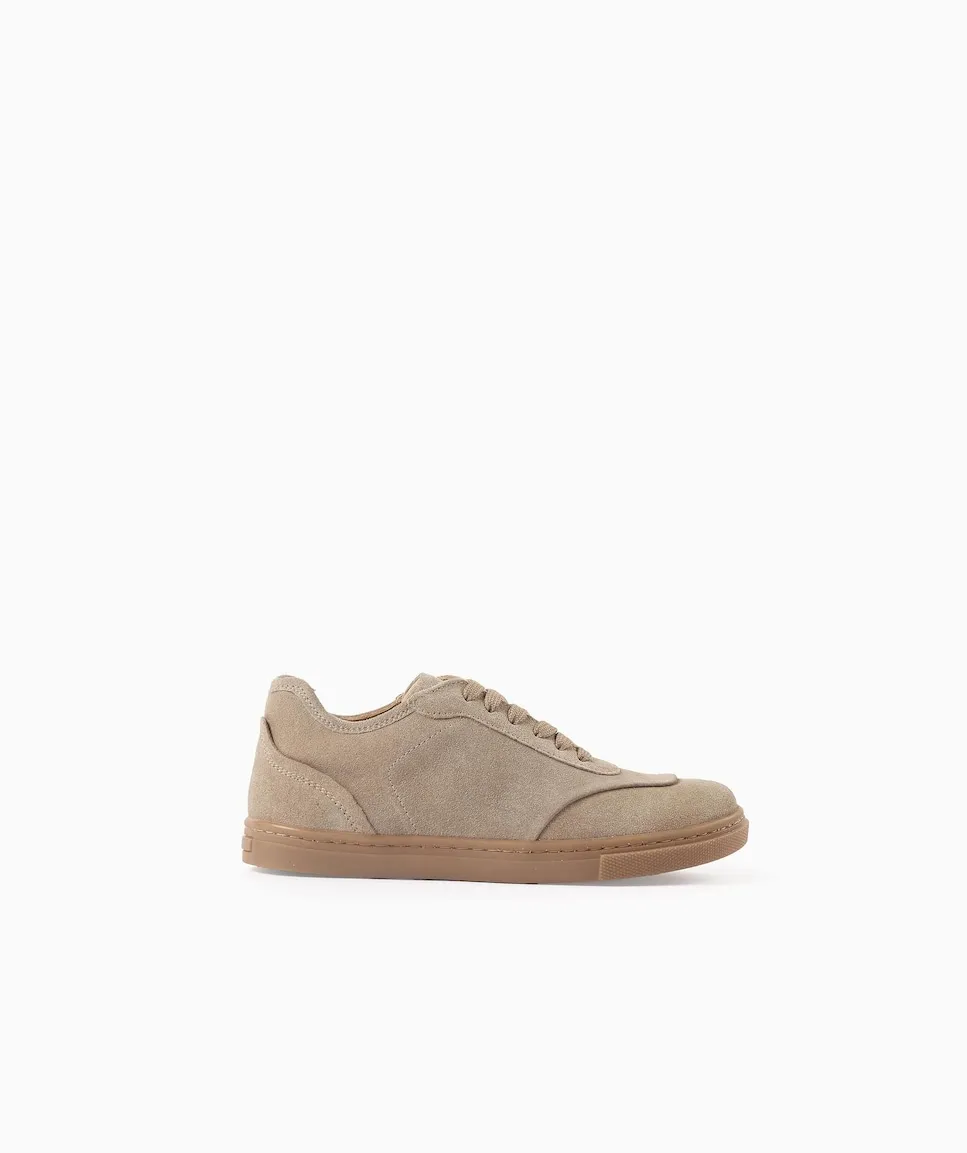 Детские замшевые кроссовки на шнуровке Zippy, бежевый
Детские замшевые кроссовки на шнуровке Zippy, бежевый