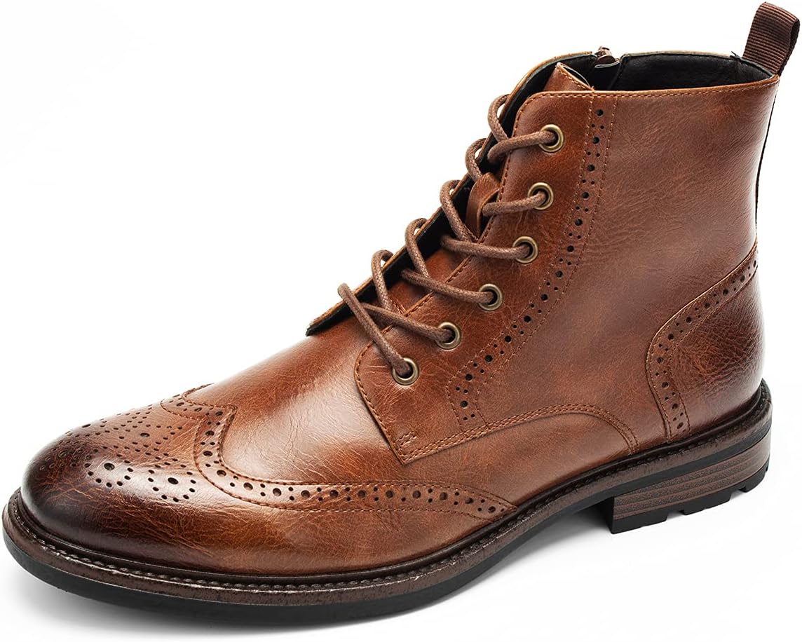 Мужские ботинки Temeshu Wingtip Oxford с боковой молнией, ботинки мотоциклетного типа MS07, коричневый
Мужские ботинки Temeshu Wingtip Oxford с боковой молнией, ботинки мотоциклетного типа MS07, коричневый