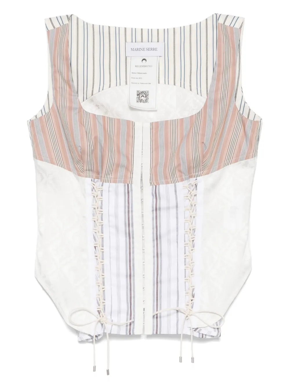 Топ Regenerated в полоску Marine Serre, белый
Топ Regenerated в полоску Marine Serre, белый