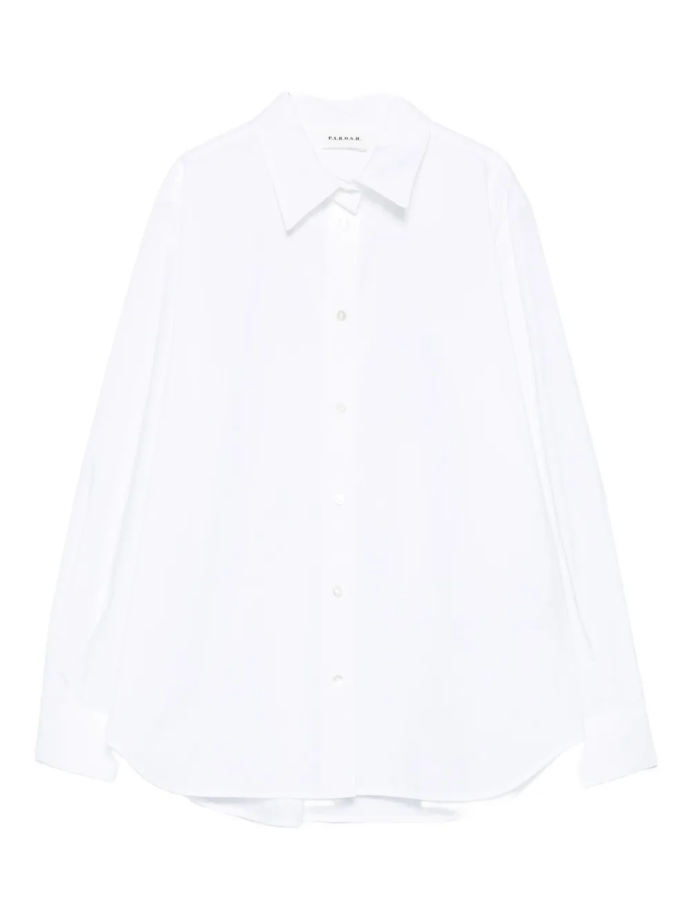 Хлопковая рубашка с заостренным воротником P.A.R.O.S.H., белый
Хлопковая рубашка с заостренным воротником P.A.R.O.S.H., белый