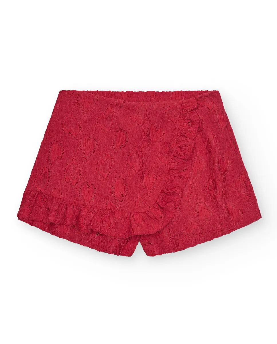 Юбка-брюки для девочки с резинкой на талии и оборками Tuc tuc, красный
Юбка-брюки для девочки с резинкой на талии и оборками Tuc tuc, красный