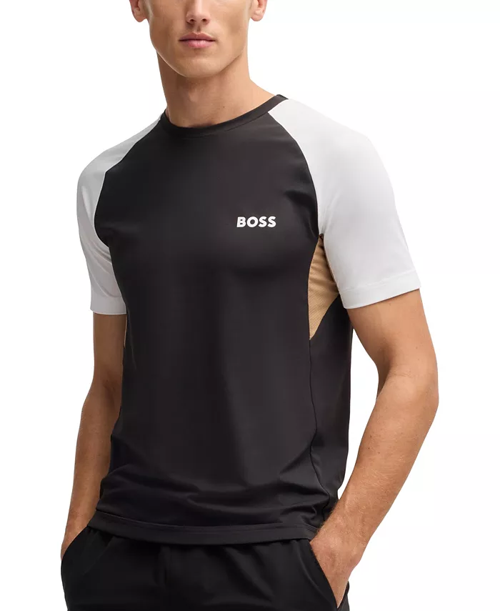 Мужская активная футболка с цветными блоками Hugo Boss, белый
Мужская активная футболка с цветными блоками Hugo Boss, белый