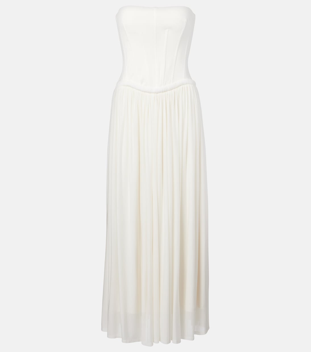 Платье-корсет Adalys с присборенным верхом Simkhai, слоновая кость 
Платье-корсет Adalys с присборенным верхом Simkhai, слоновая кость