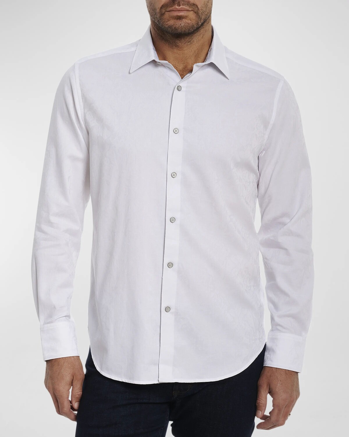 Мужская спортивная рубашка из жаккардового хлопка стрейч-хайленд Robert Graham, цвет White
Мужская спортивная рубашка из жаккардового хлопка стрейч-хайленд Robert Graham, цвет White