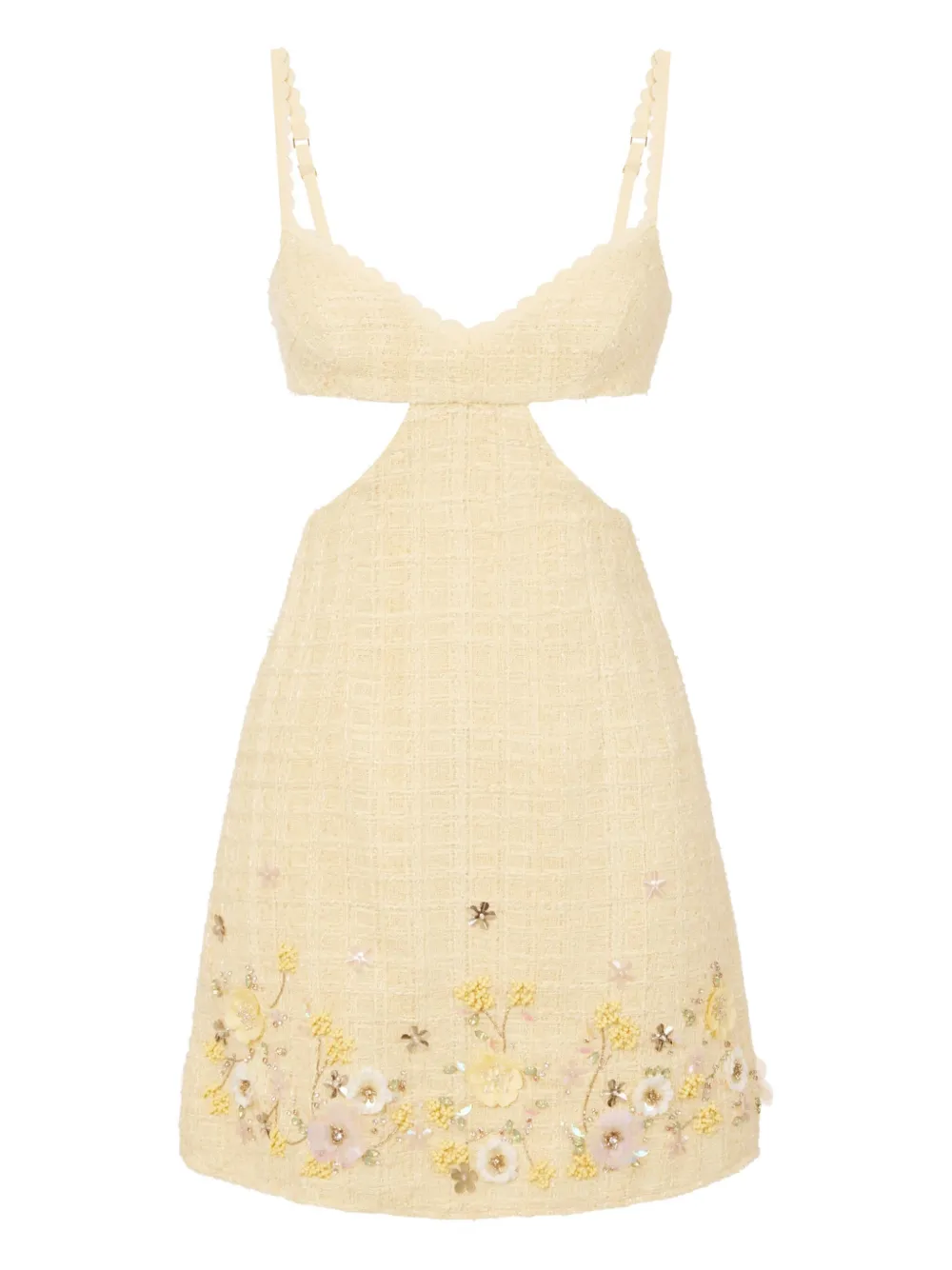 Мини-коктейльное платье с вырезами и цветочной вышивкой Elisabetta Franchi, желтый
Мини-коктейльное платье с вырезами и цветочной вышивкой Elisabetta Franchi, желтый