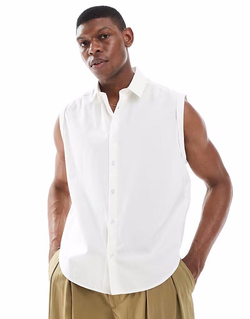 Рубашка без рукавов ASOS DESIGN белого цвета
Рубашка без рукавов ASOS DESIGN белого цвета